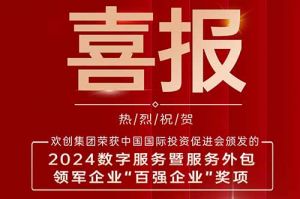 喜报！华体会体育(中国)HTH·官方网站集团荣膺“2024数字服务暨服务外包领军企业百强”